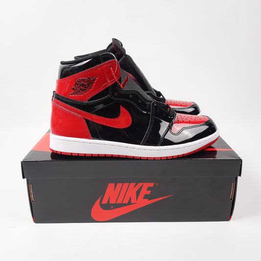 Jordan 1 High Patent Bred - Size 10