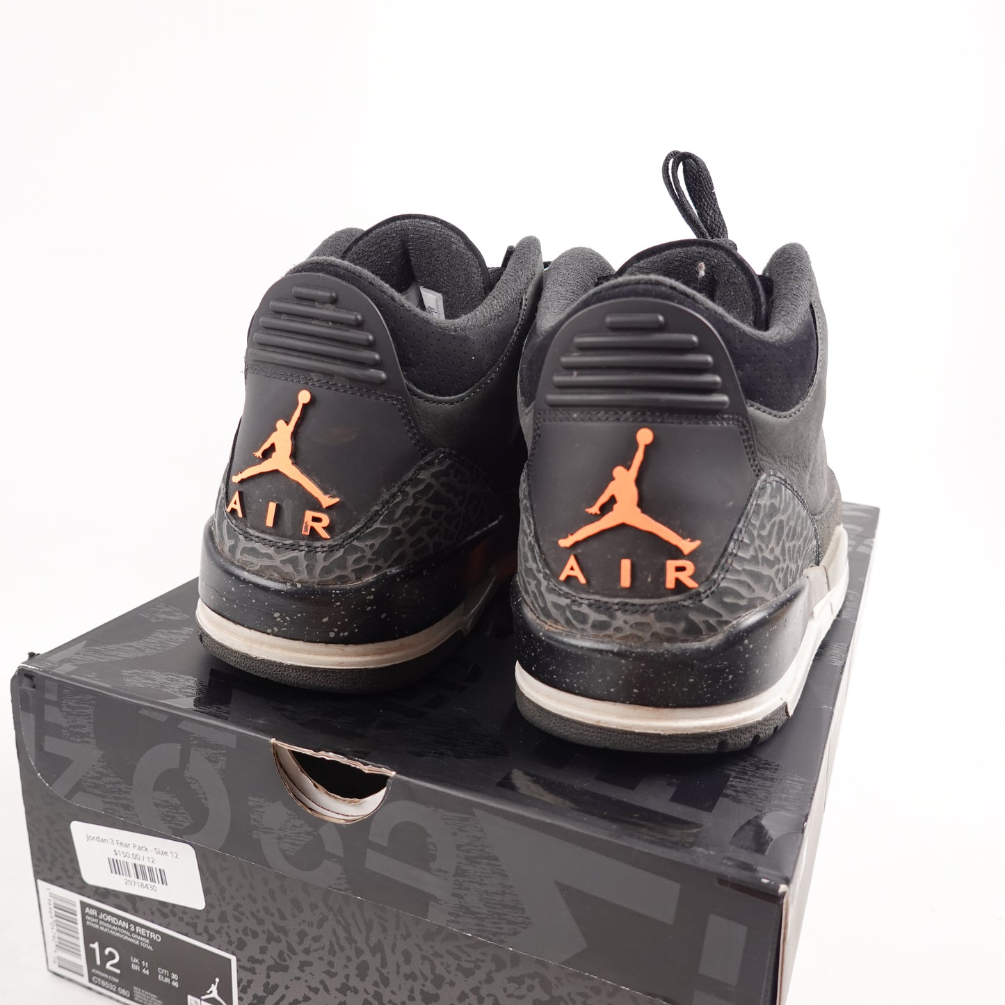 Jordan 3 Fear Pack - Size 12