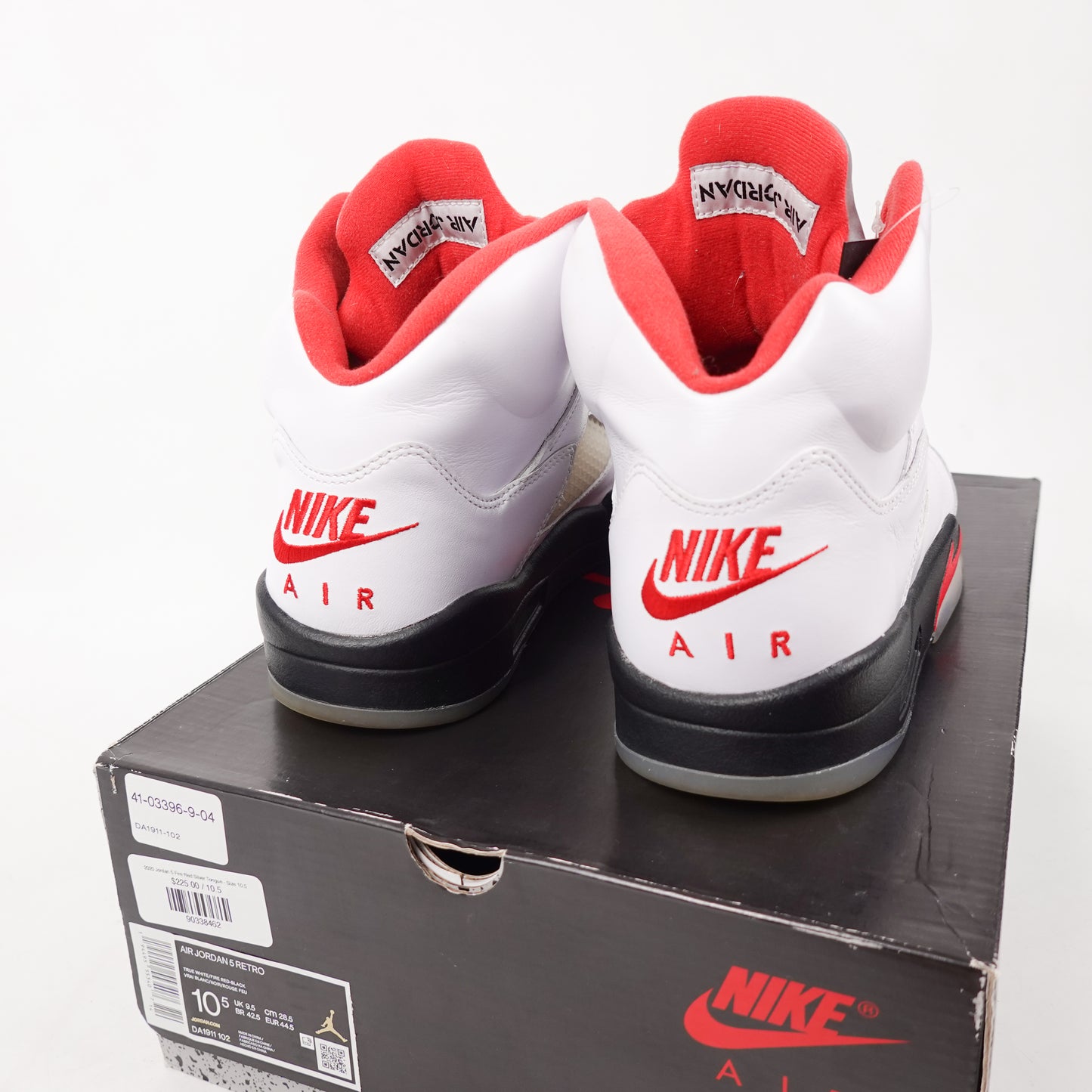 2020 Jordan 5 Fire Red Silver Tongue - Size 10.5