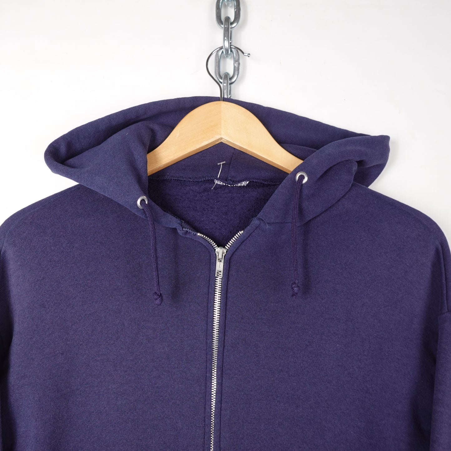 Vintage Navy Zip Hoodie - Size M