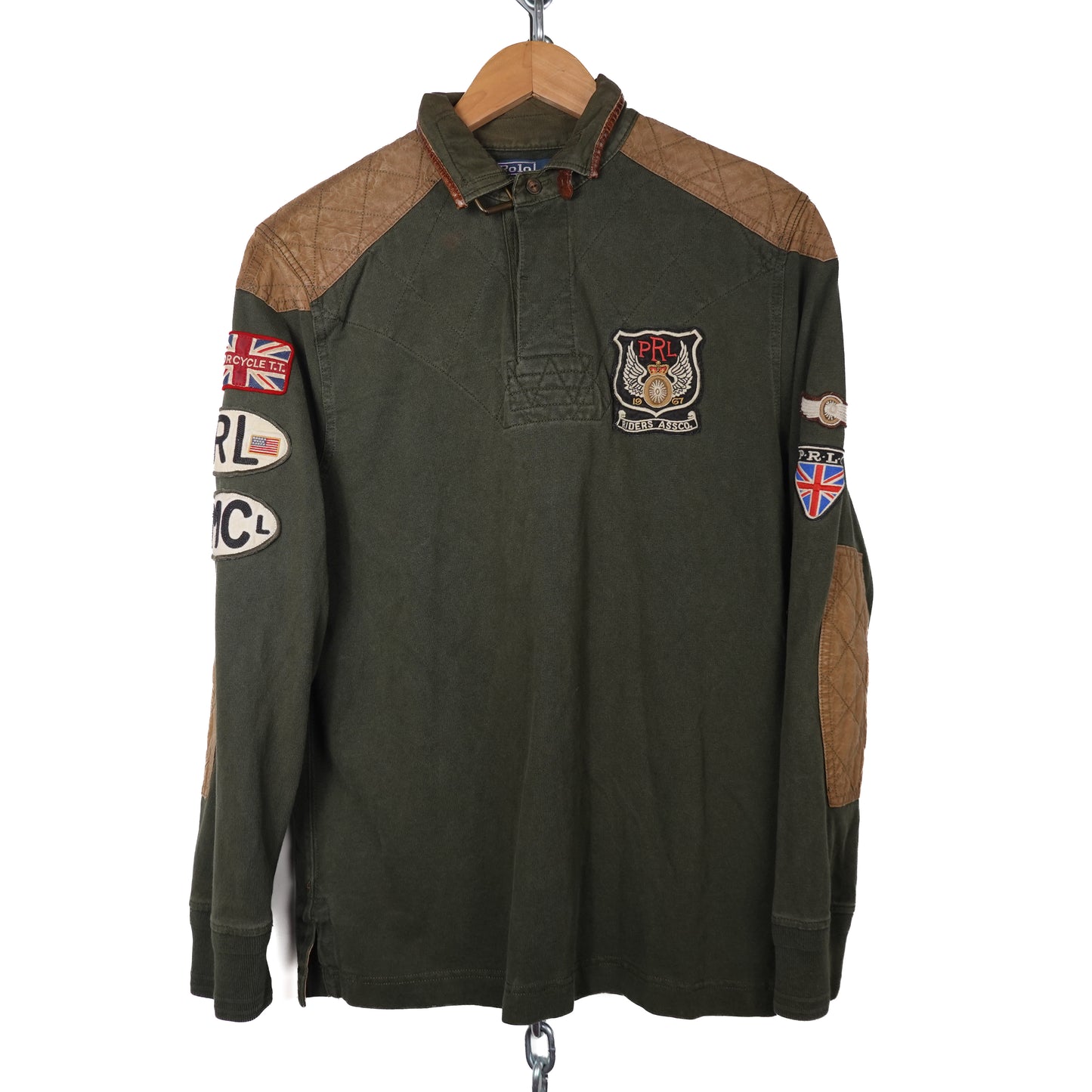 Vintage Polo RL Riders Association Moto Top - Size M