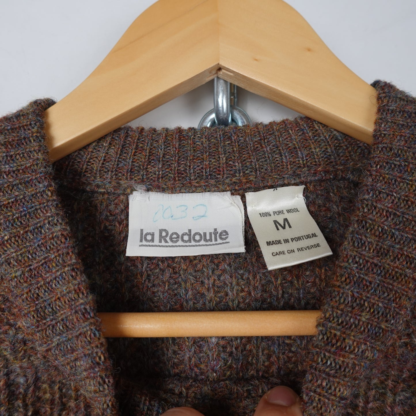 Vintage Pure Wool Knit Sweater - Size M