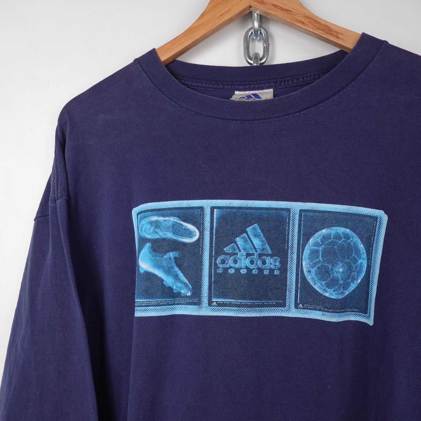 Vintage Adidas Soccer LS Tee - Size XL