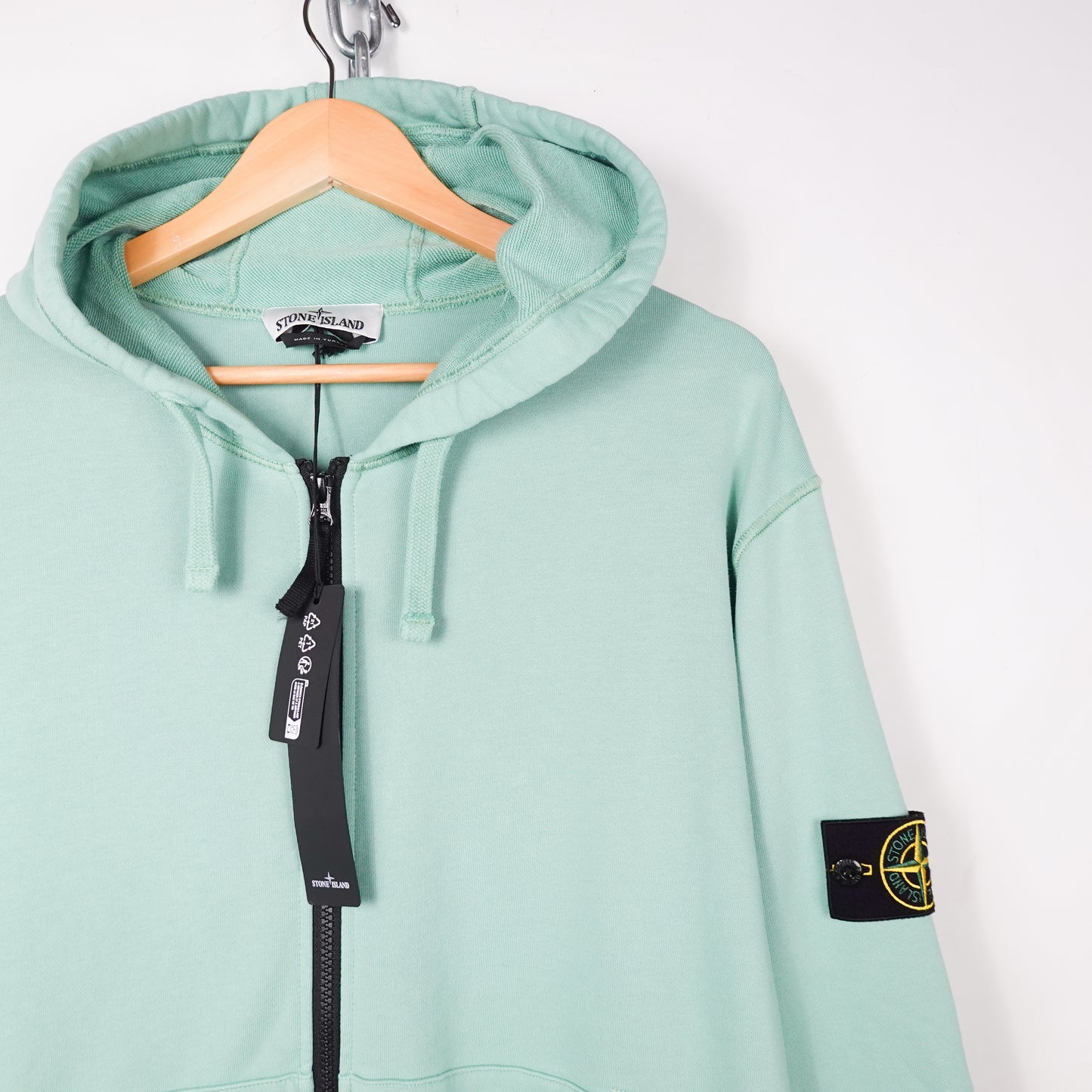 Stone Island Zip Up Hoodie - Size 2XL