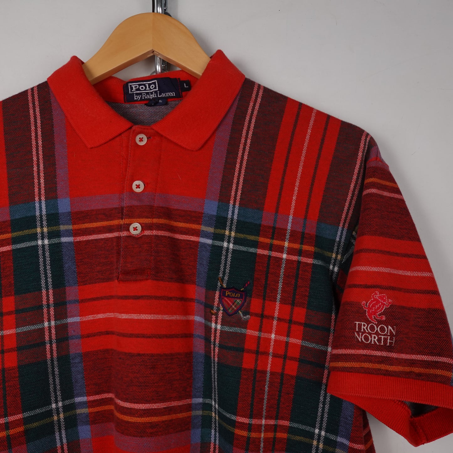 Polo RL Plaid Golf Shirt - Size L