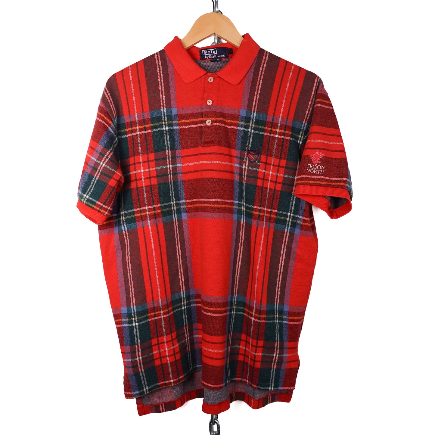 Polo RL Plaid Golf Shirt - Size L