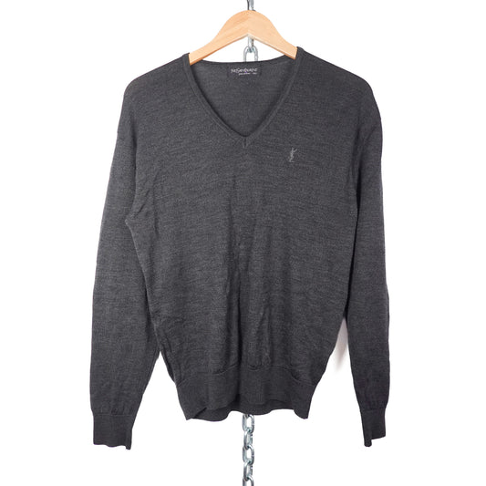 YSL Light Knit V-Neck Sweater - Size S