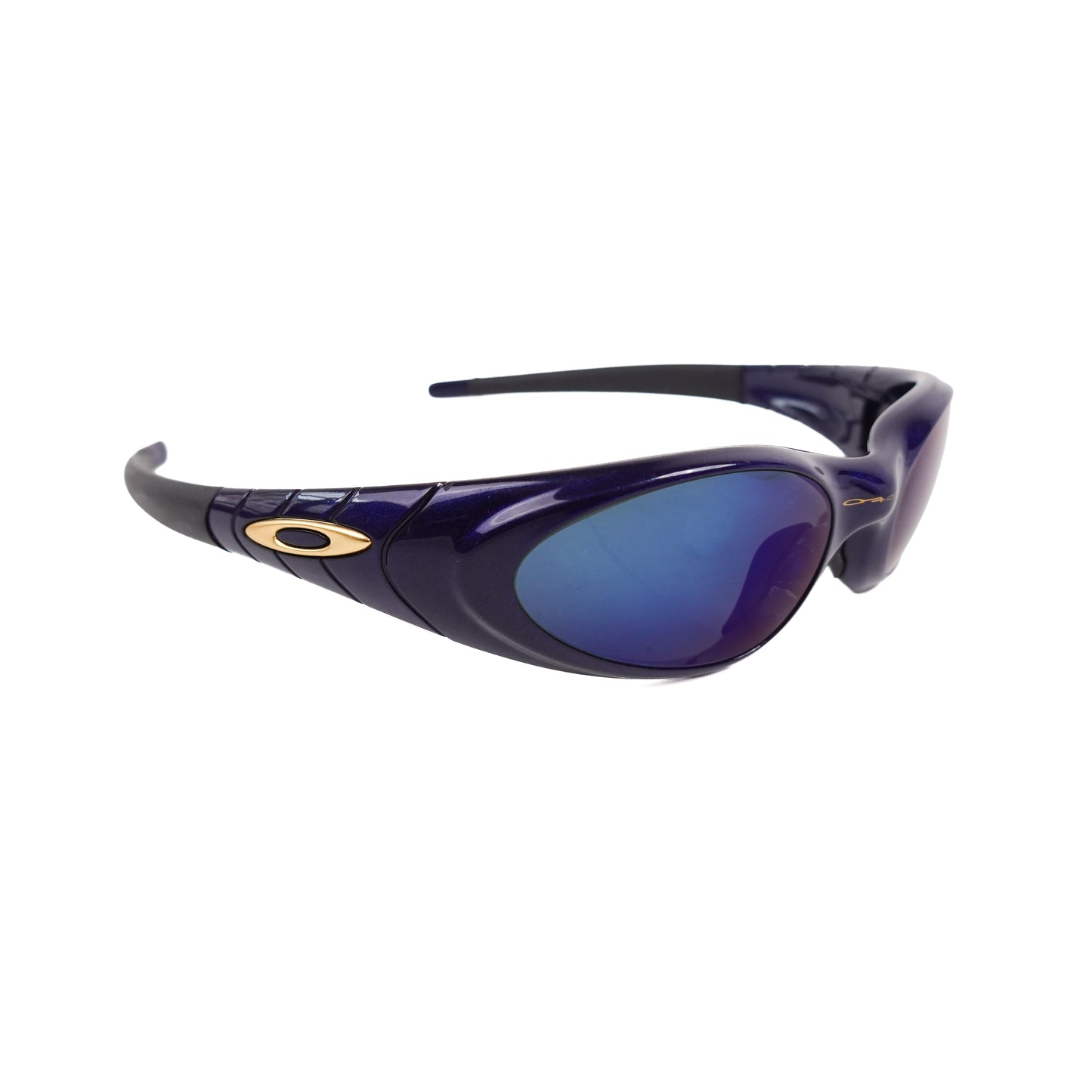 1990s Oakley Eye Jacket 2.0 Midnight Blue Sunglasses
