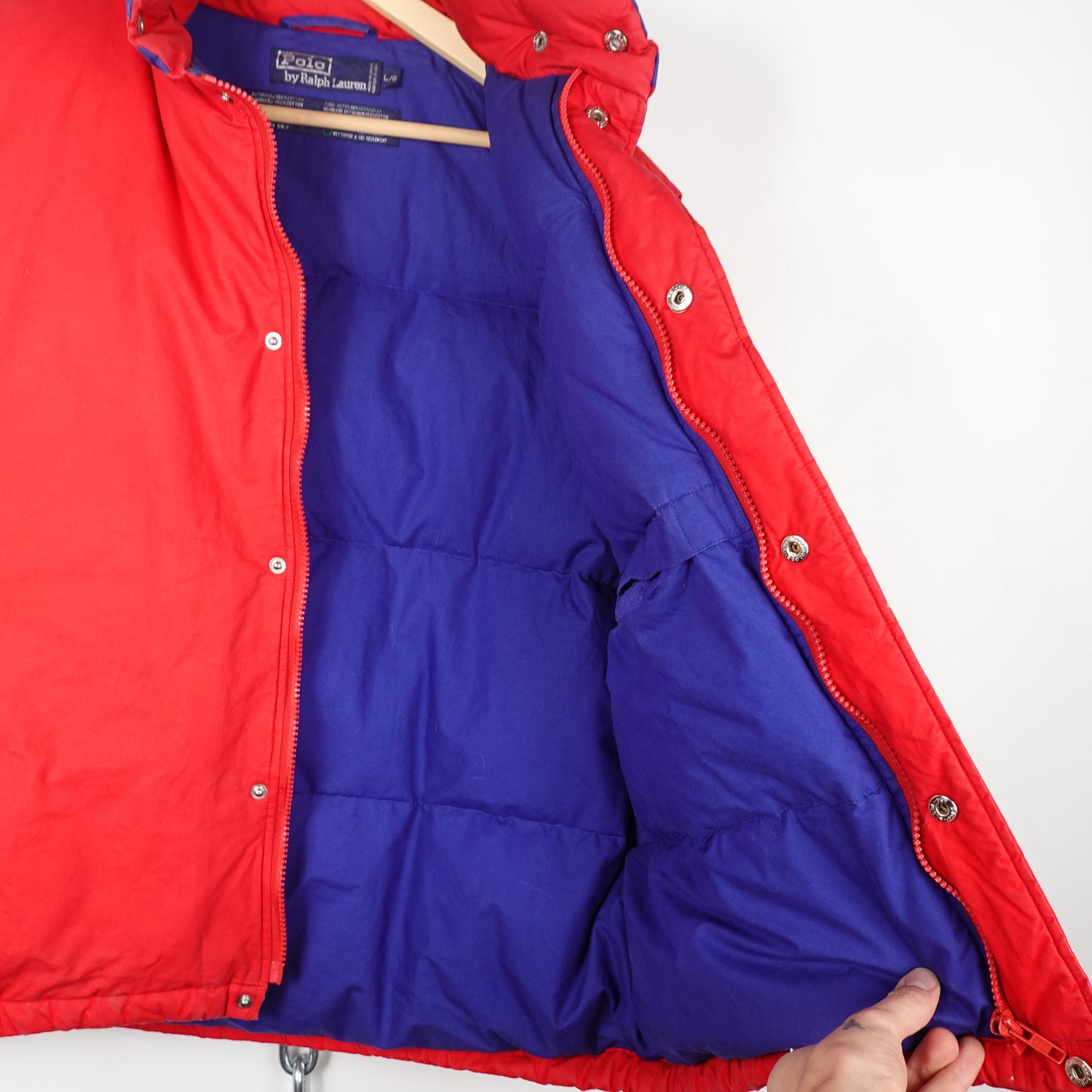 1990s Polo RL Uni Crest Down Vest - Size L