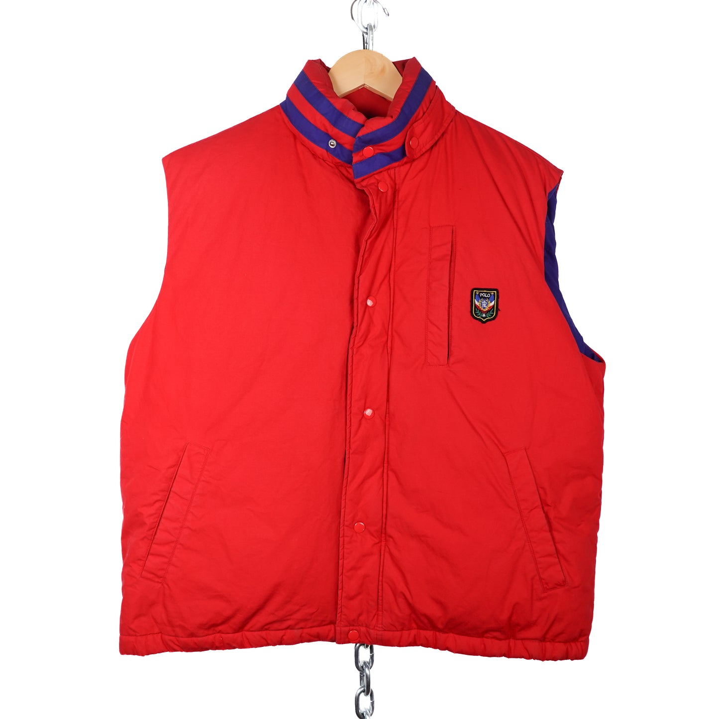 1990s Polo RL Uni Crest Down Vest - Size L