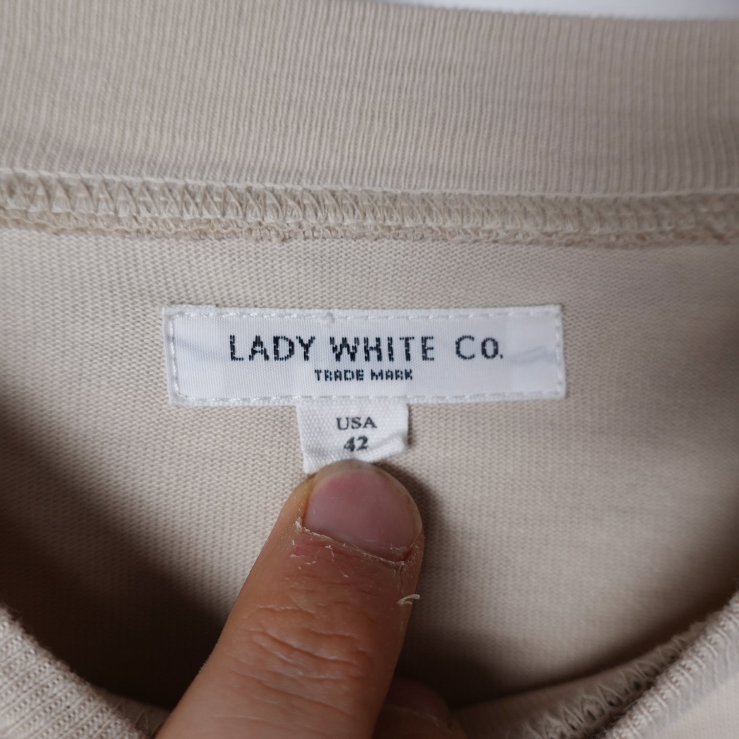 Lady White Rugby Shirt CREAM - Size XL