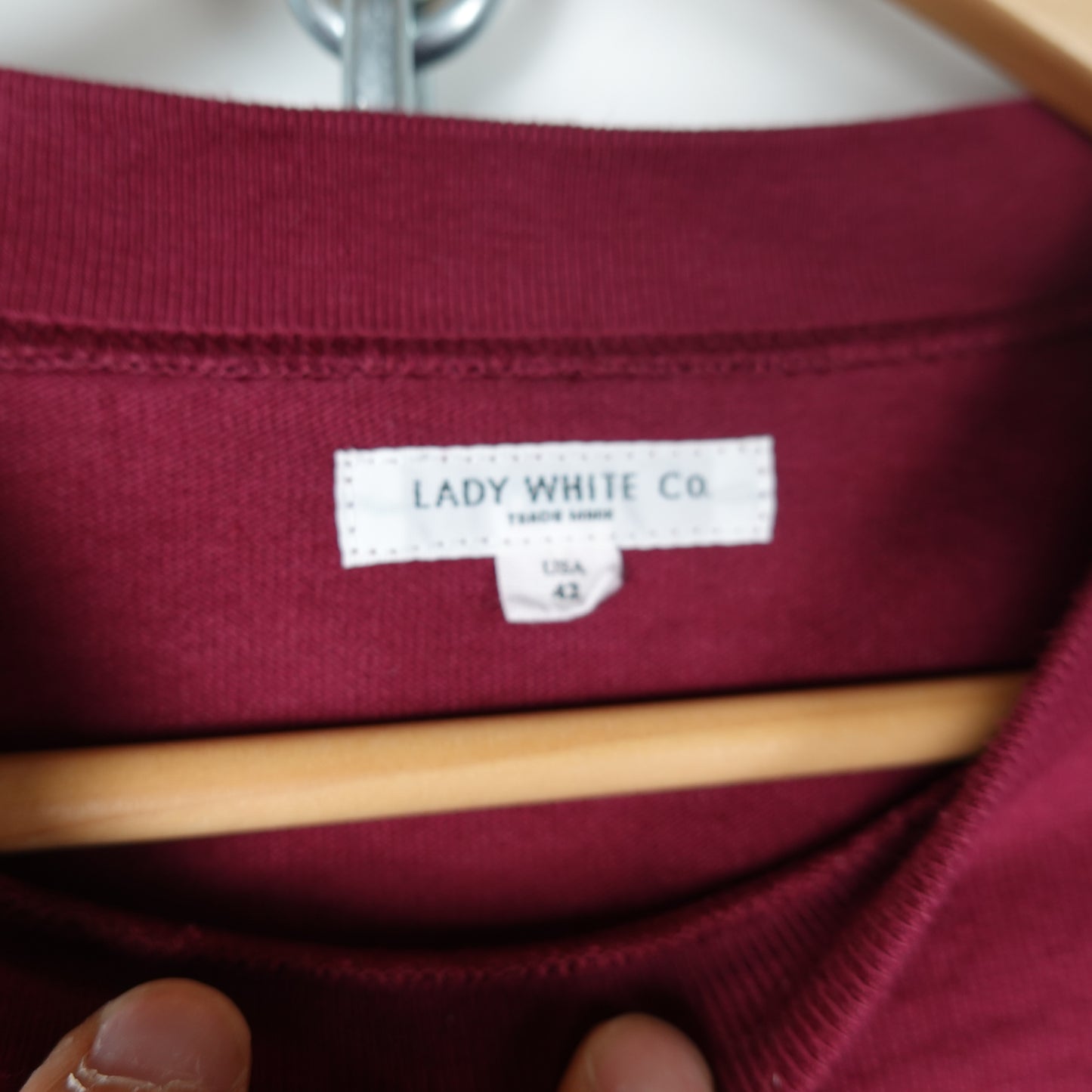 Lady White Rugby Shirt MAROON - Size XL