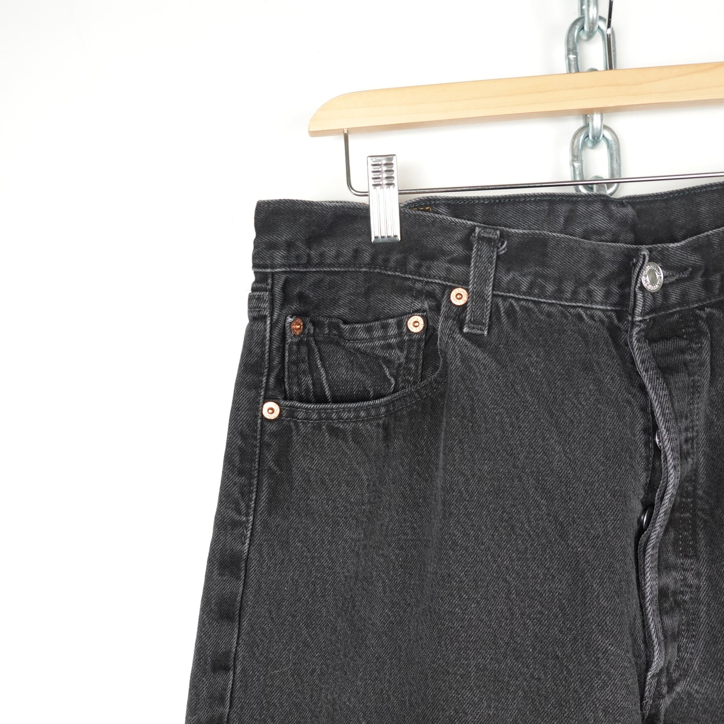 Vintage Levi's 501XX Black Denim Pants - Size 33