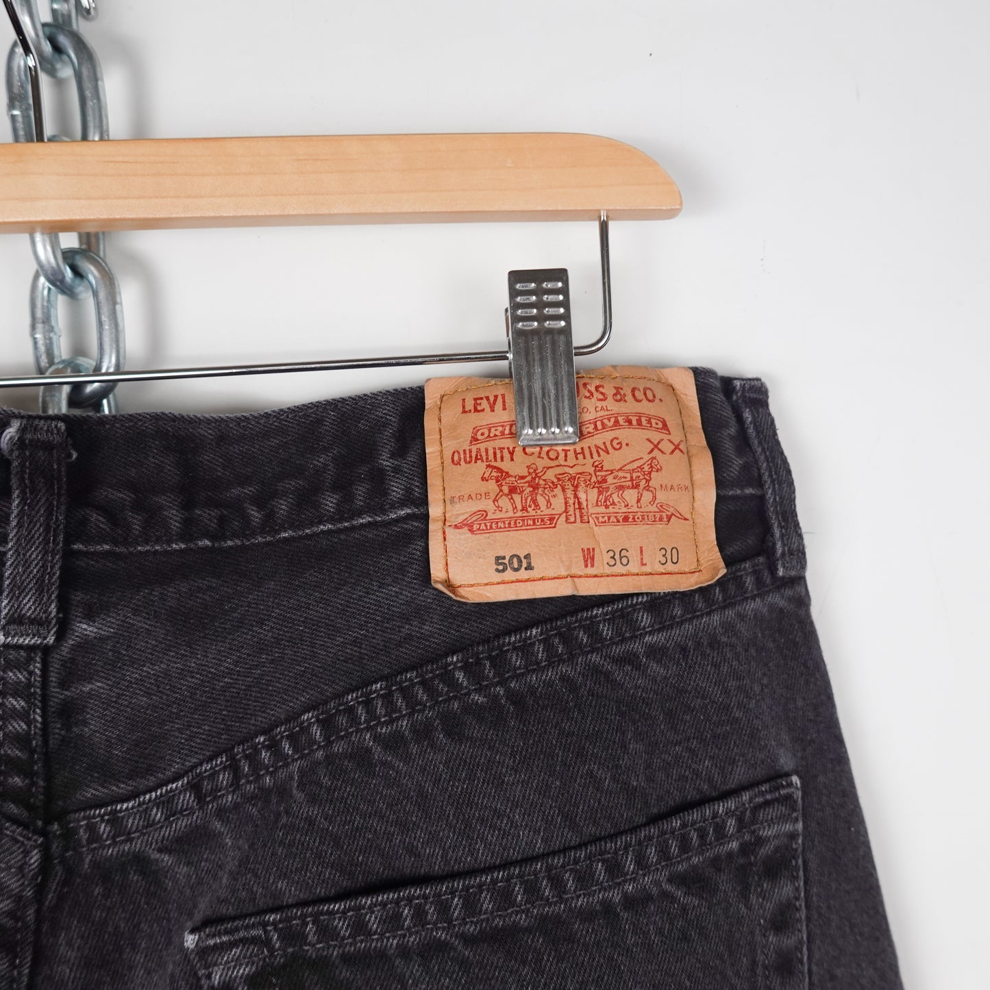 Vintage Levi's 501XX Black Denim Pants - Size 33