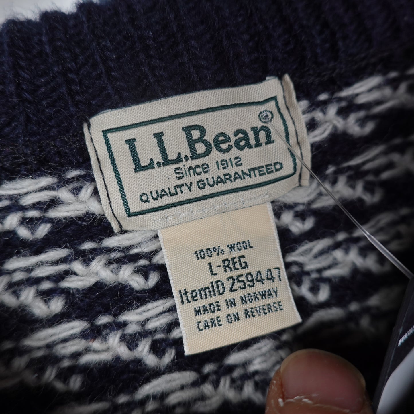 L.L. Bean Rag Wool Sweater - Size L