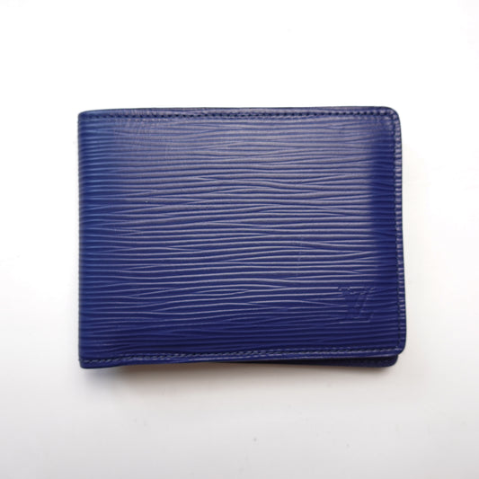 Louis Vuitton Epi Leather Bi-fold Wallet BLUE