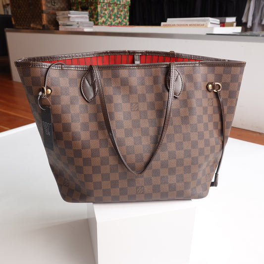 Louis Vuitton Neverfull Damier Ebene Tote Bag