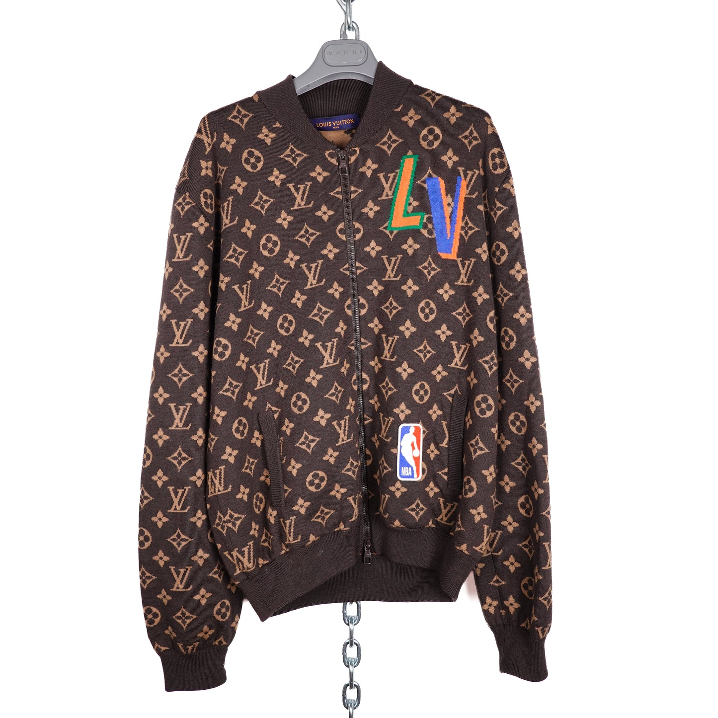 2021 Louis Vuitton x NBA Blouson Monogram Knit - Size L