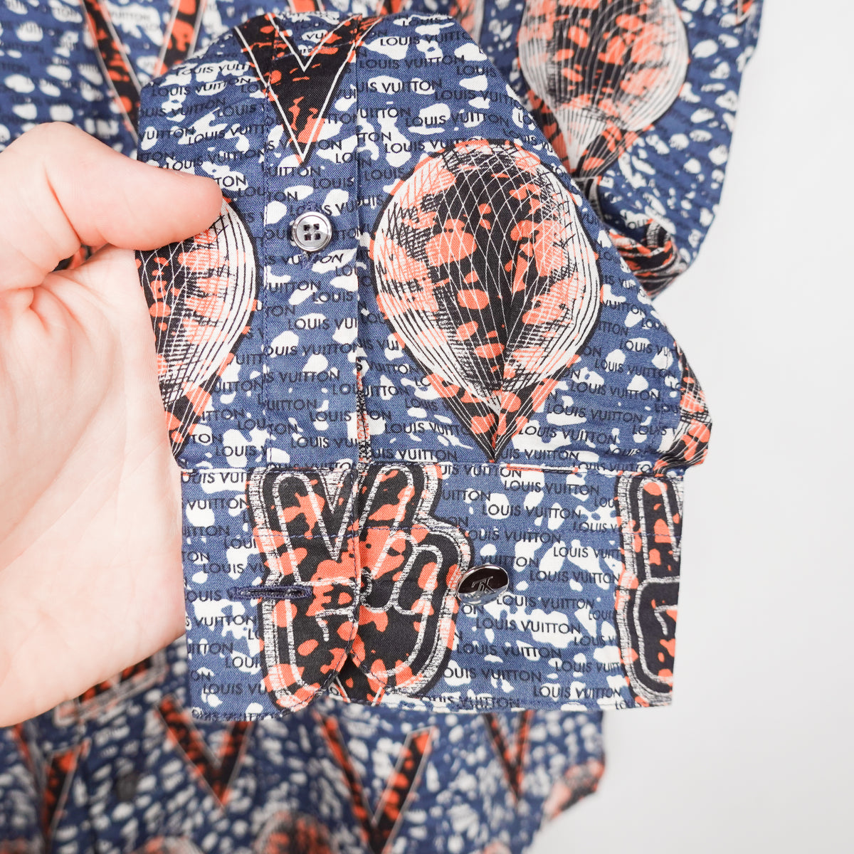 Louis Vuitton Peace & Hot Air Balloon Button Up Shirt - Size L