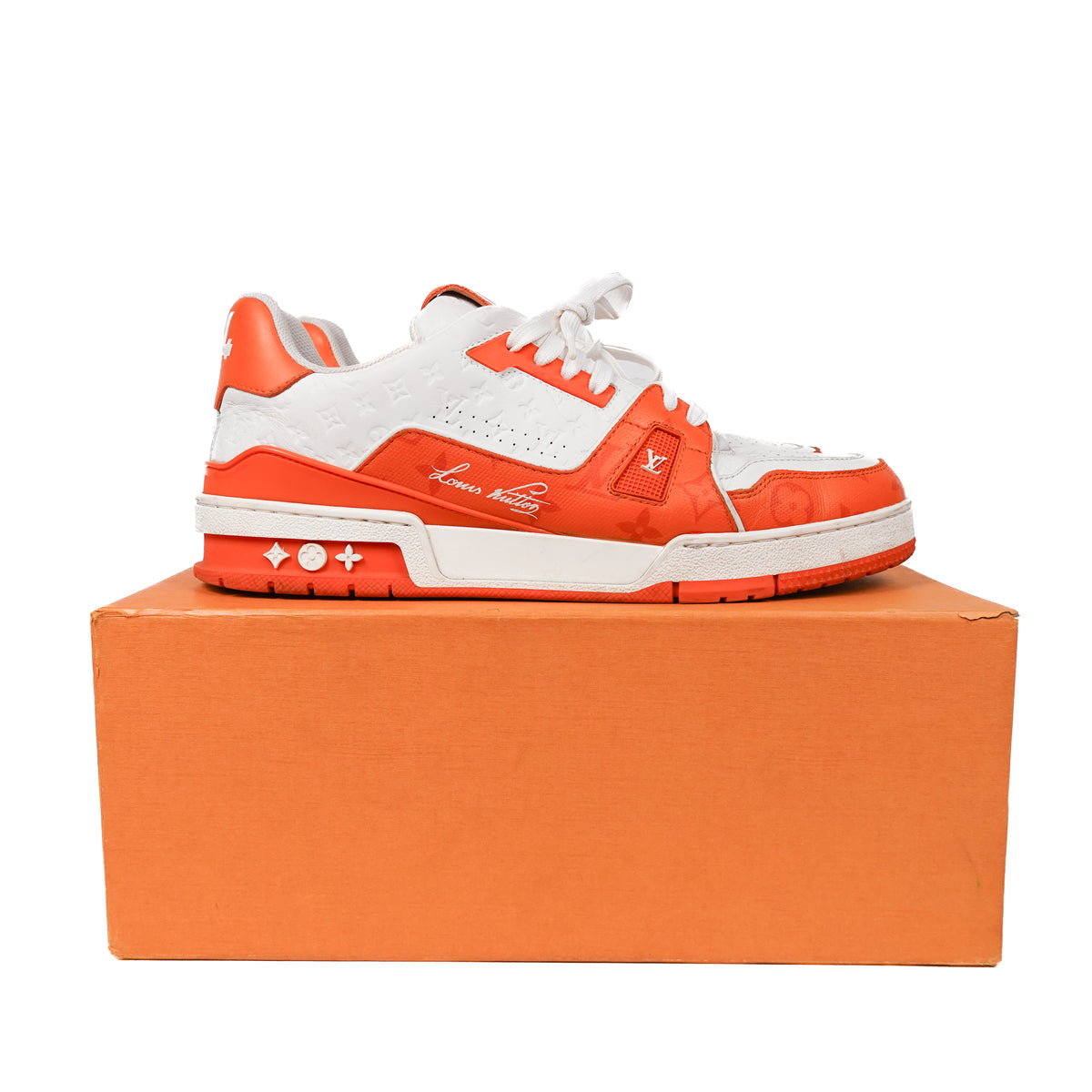Louis Vuitton Trainer ‘Orange Monogram’ - Size 9.5