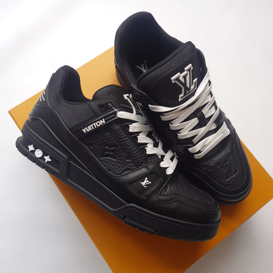 Louis Vuitton Trainer Sneaker Embossed Monogram - Size 10