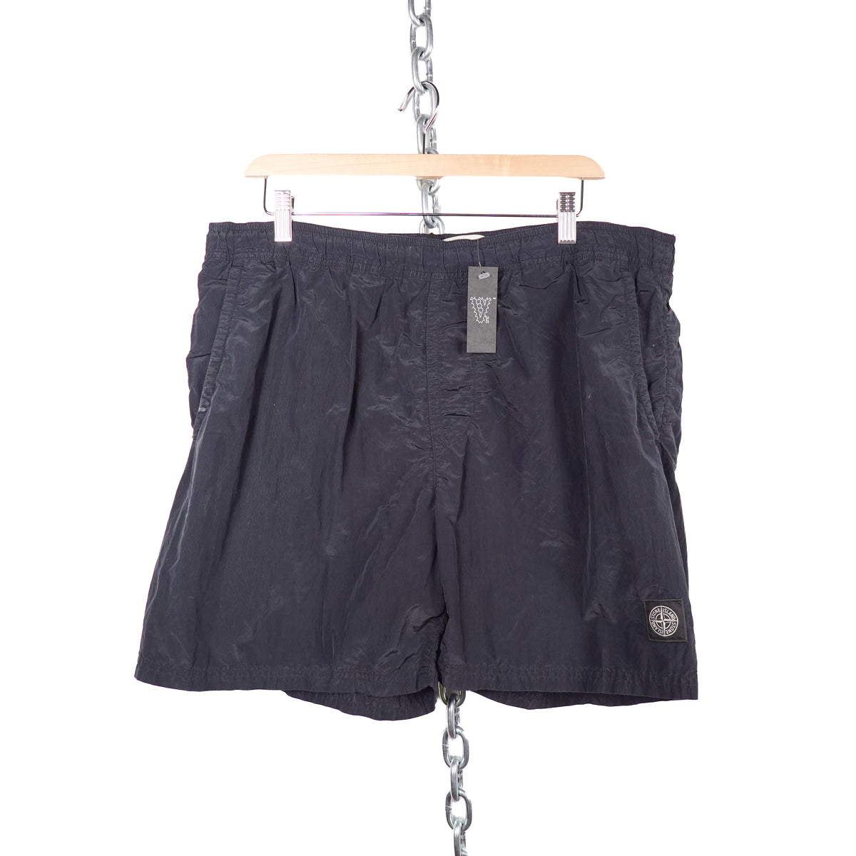 Stone Island Nylon Shorts BLACK - Size XL