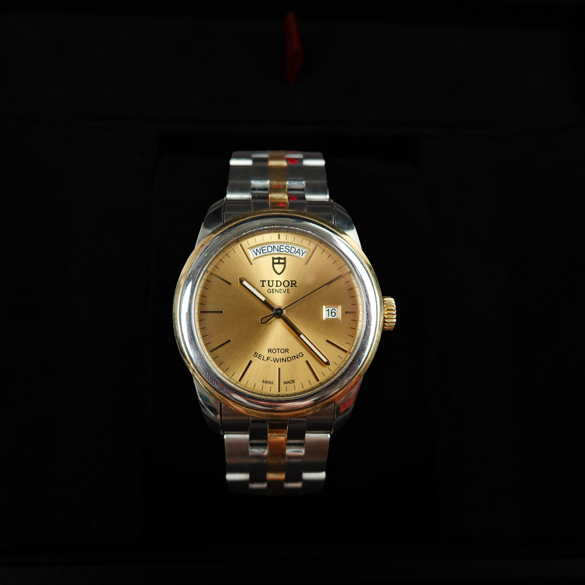 Tudor Glamour Day-Date Ref. 56003 Two-Tone Automatic Watch - Box & Card