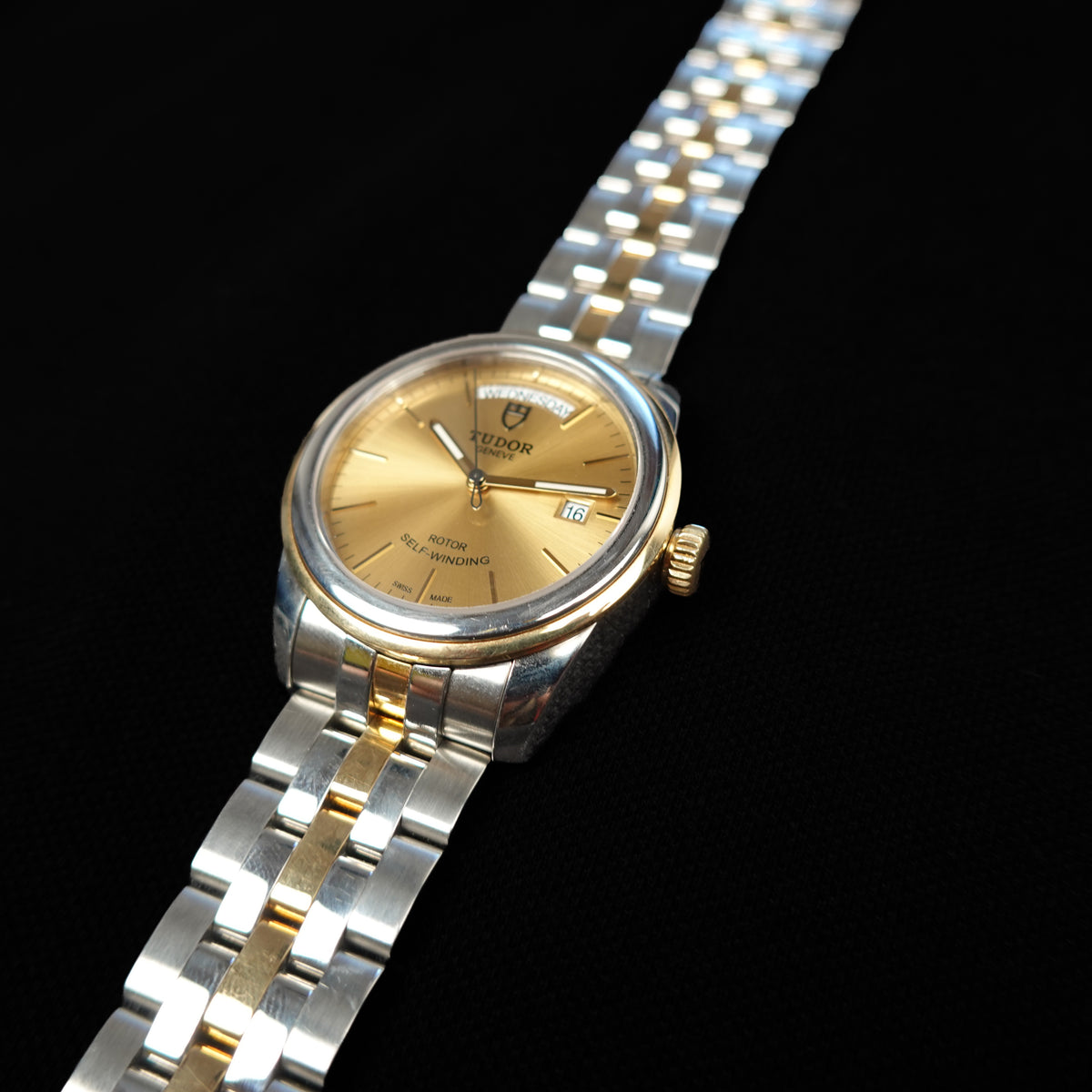 Tudor Glamour Day-Date Ref. 56003 Two-Tone Automatic Watch - Box & Card