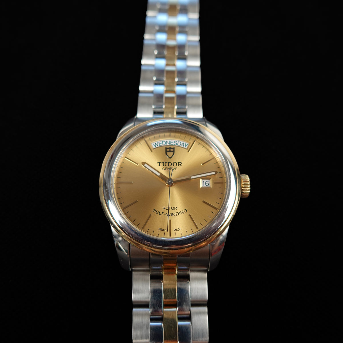 Tudor Glamour Day-Date Ref. 56003 Two-Tone Automatic Watch - Box & Card