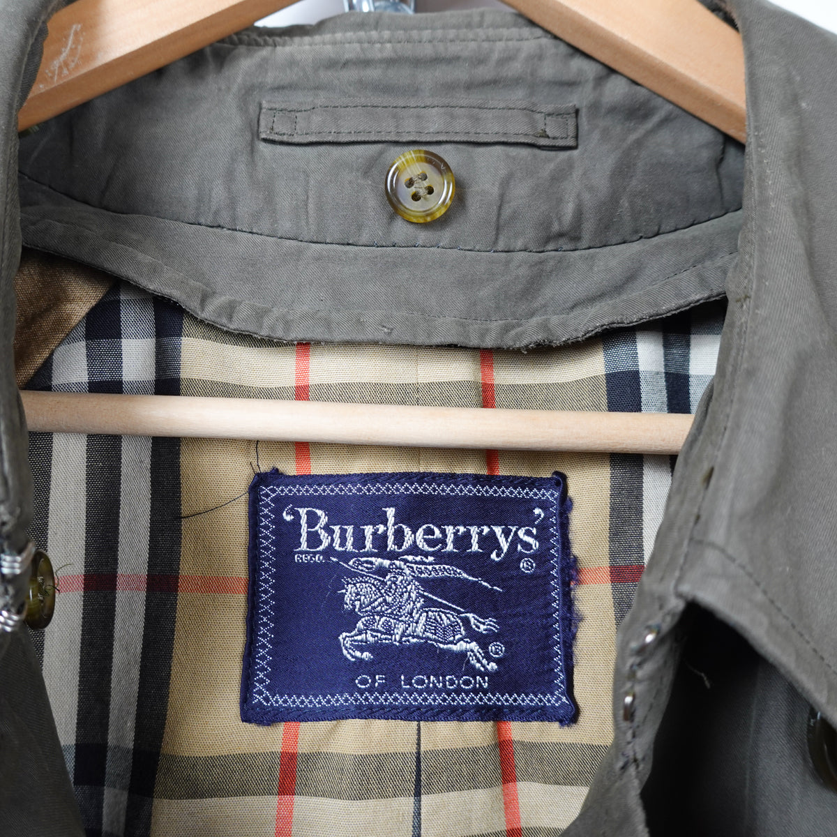 Vintage Burberry Green Trench Coat - Women’s L