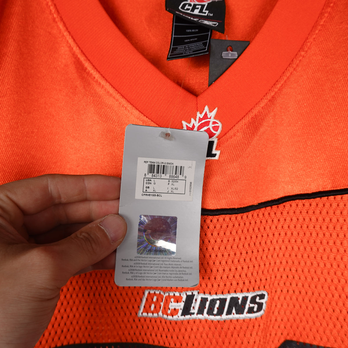 Reebok BC Lions Jersey - Size L