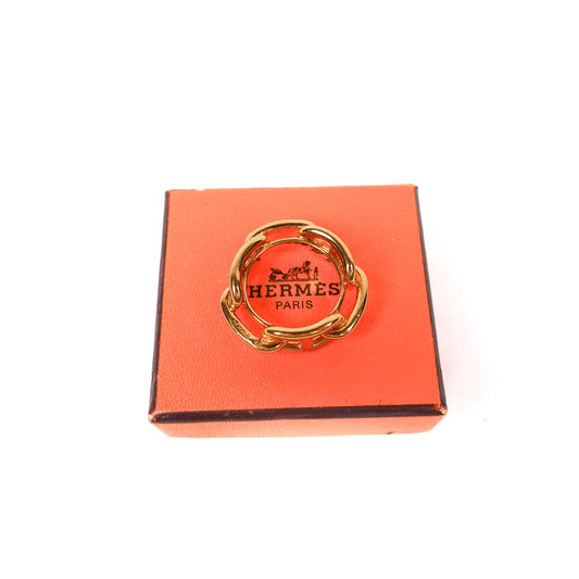 Hermes Regate Scarf Ring - Gold Plated