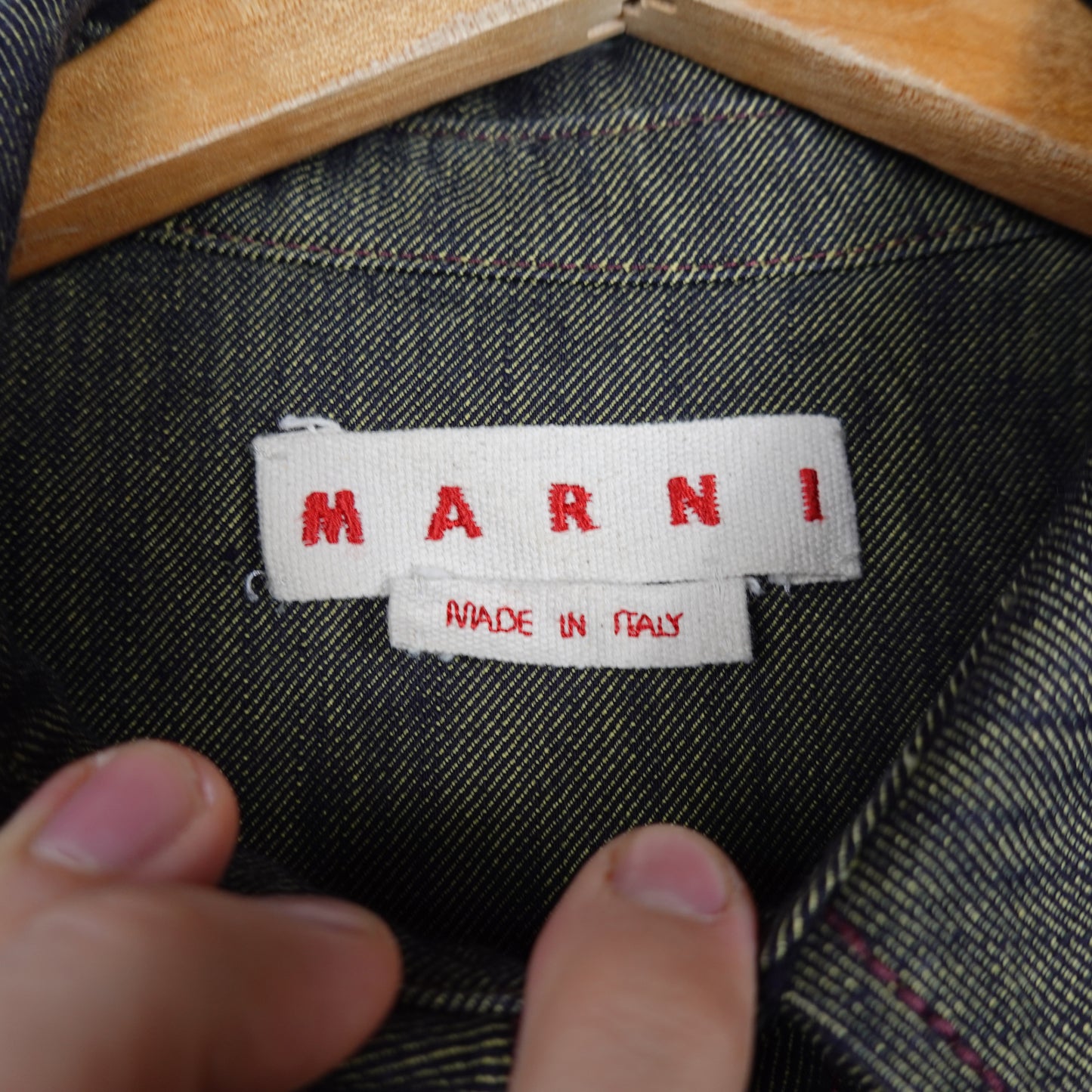 Marni Embroidered Denim Shirt - Size 56