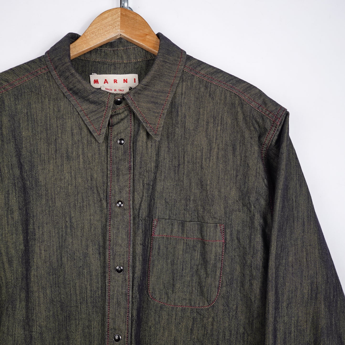 Marni Embroidered Denim Shirt - Size 56