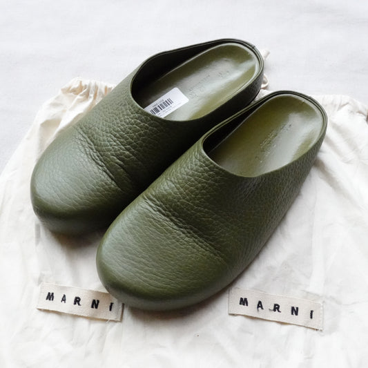 Marni Leather Mule Slip On Sandal - Size 42