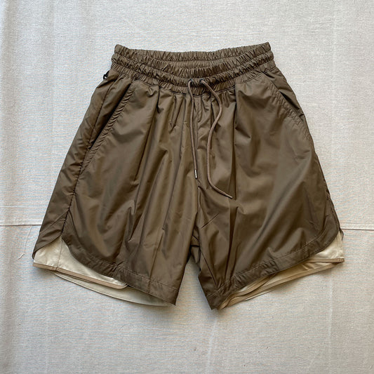 meanswhile / Ice Touch Sweat Shorts Dark Brown