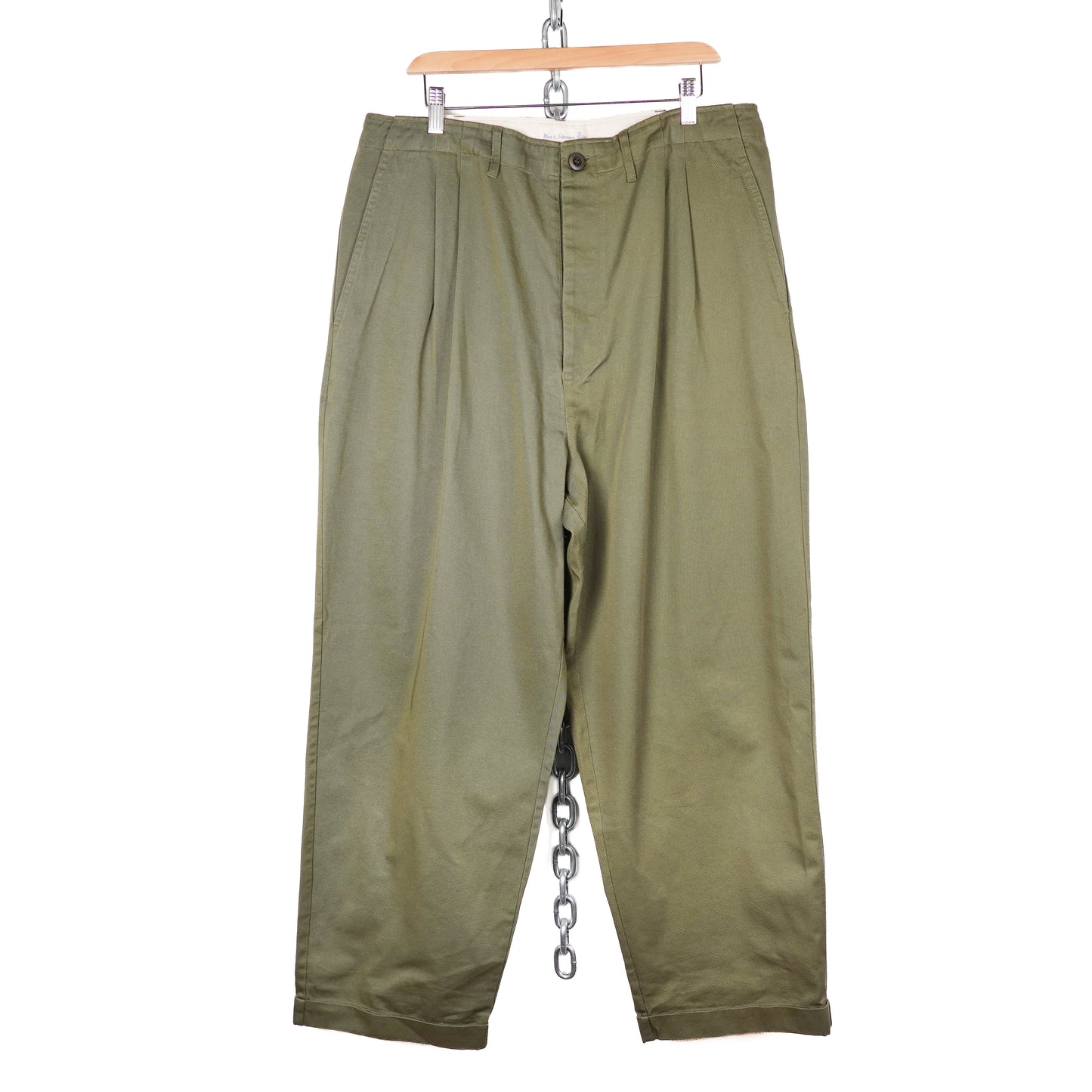 Merz b. Schwanen Pleated Twill Pant - Size 36