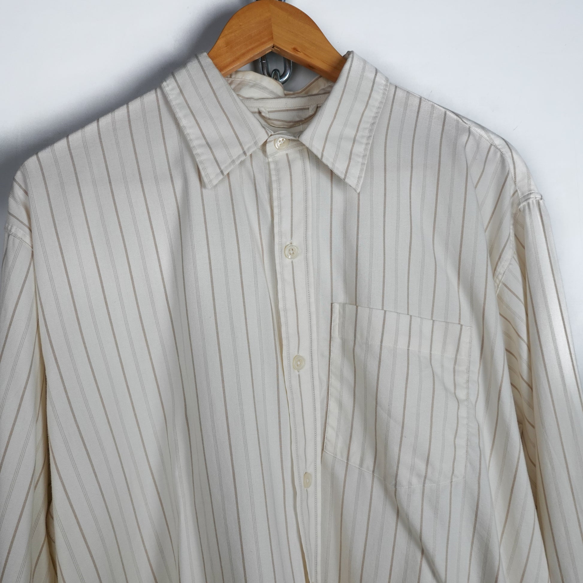 Mfpen Silk Blend Button Up Shirt - Size S Collar Photo