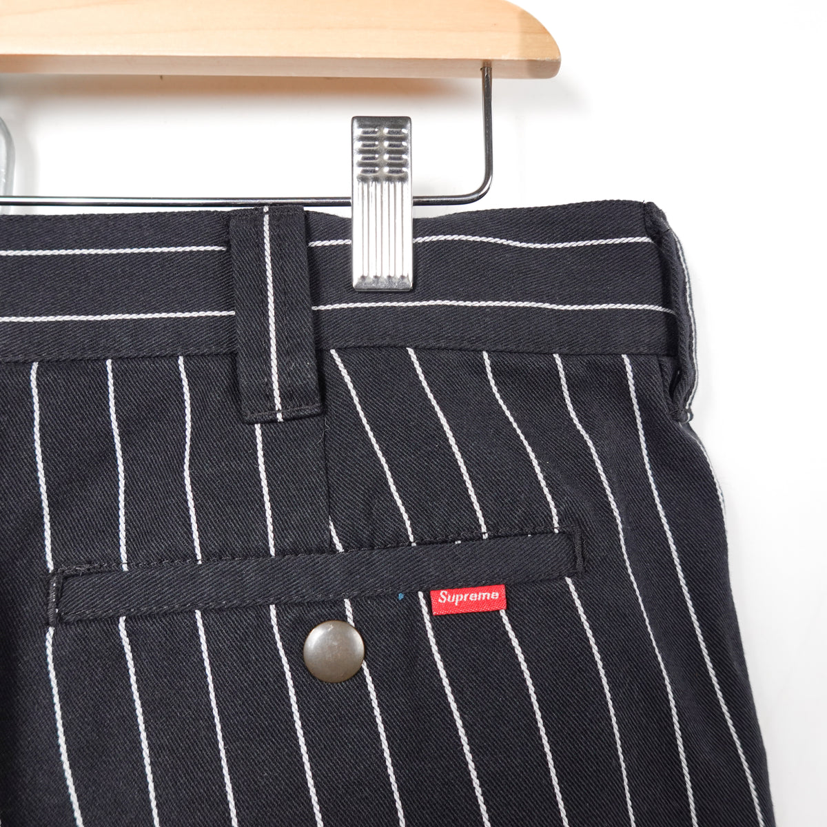 SS21 Supreme Black Striped Shorts - Size 34