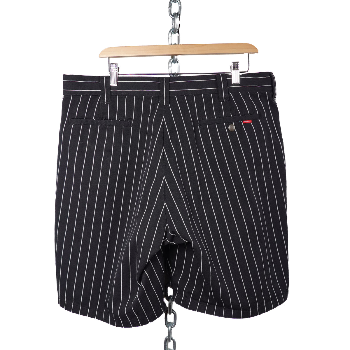 SS21 Supreme Black Striped Shorts - Size 34