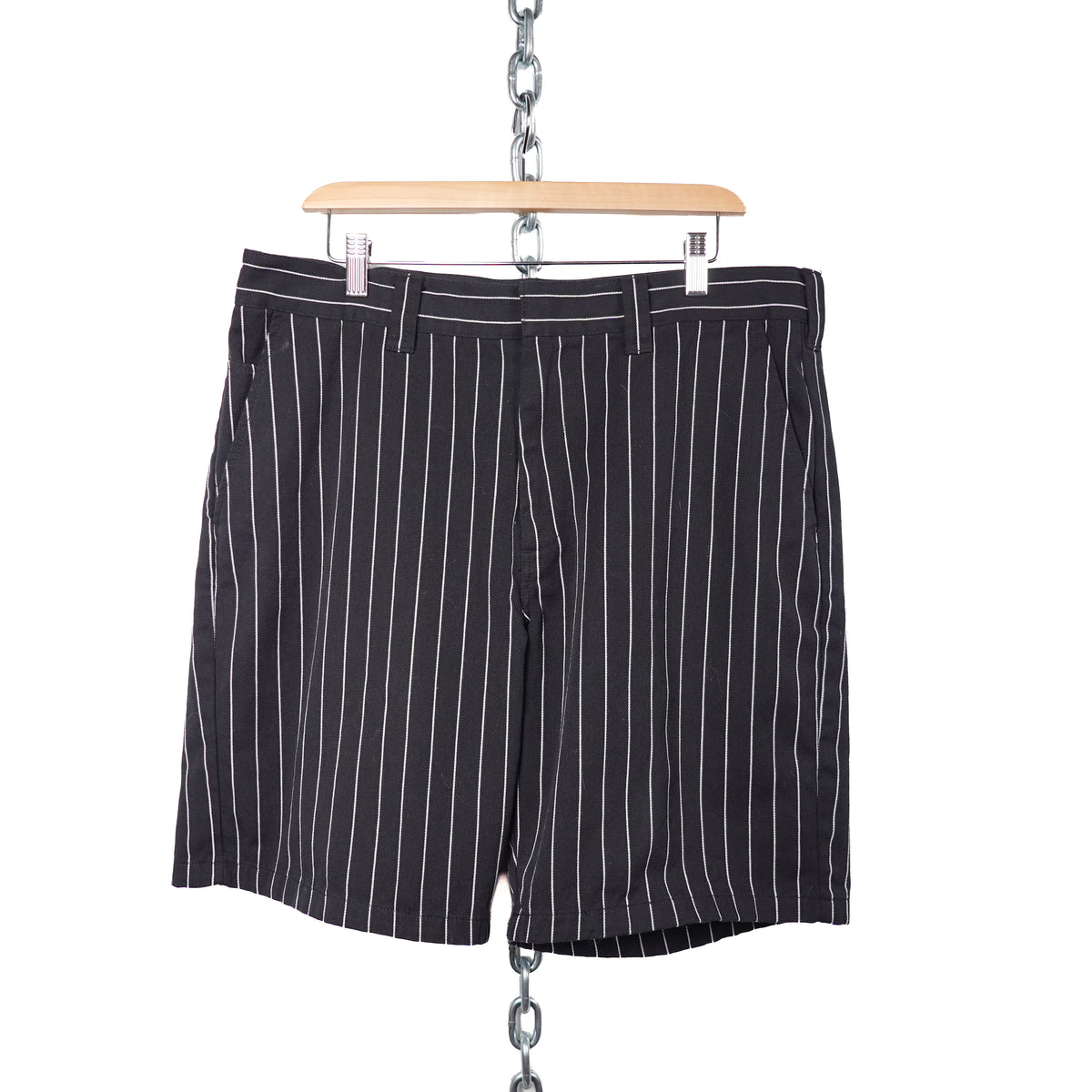 SS21 Supreme Black Striped Shorts - Size 34