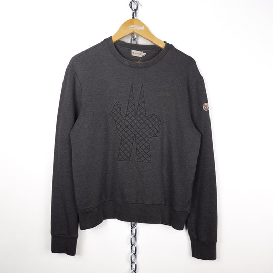 Moncler Quilted Logo Crewneck - Size L