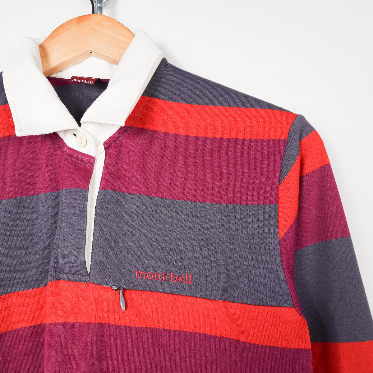 Vintage Mont-Bell Striped Rugby Polo - Size S
