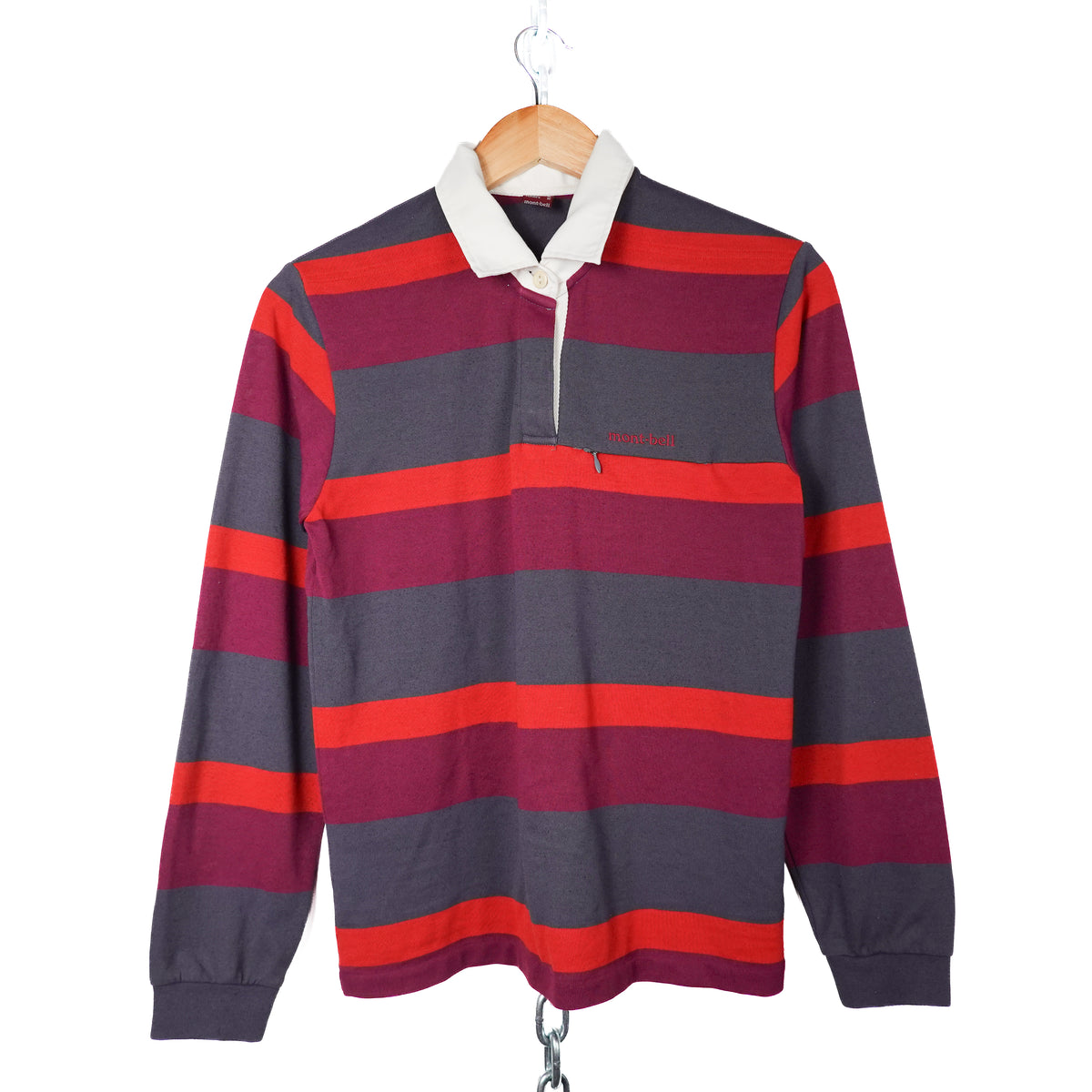 Vintage Mont-Bell Striped Rugby Polo - Size S