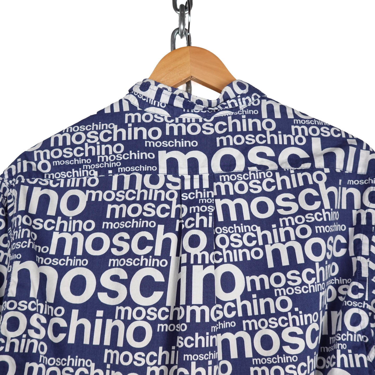 Moschino Jeans Spellout Button Up Shirt - Size L