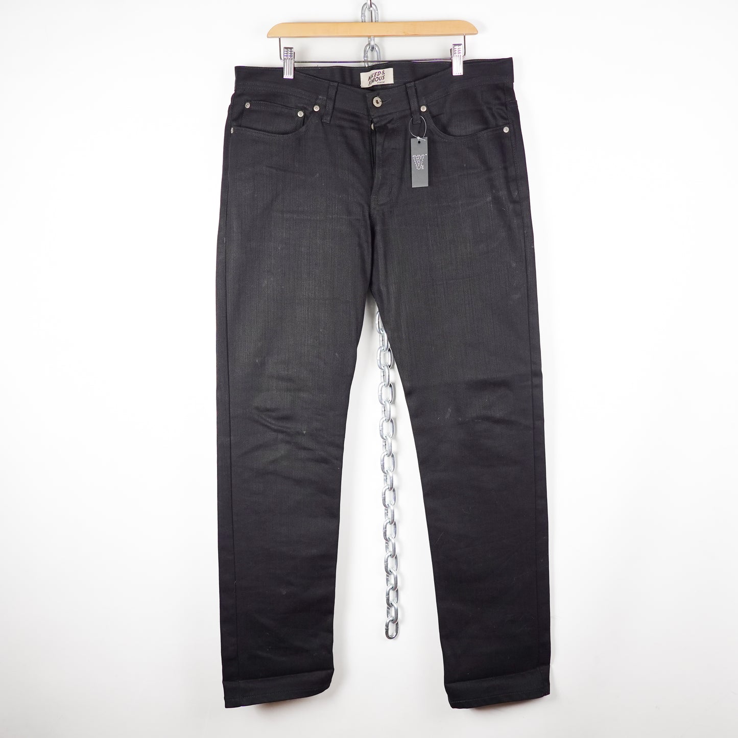 Naked & Famous Weird Guy Black Pant - Size 36