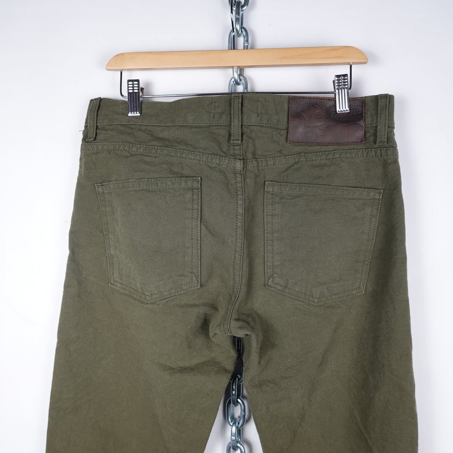 Naked & Famous Super Guy Green Selvedge Denim - Size 33