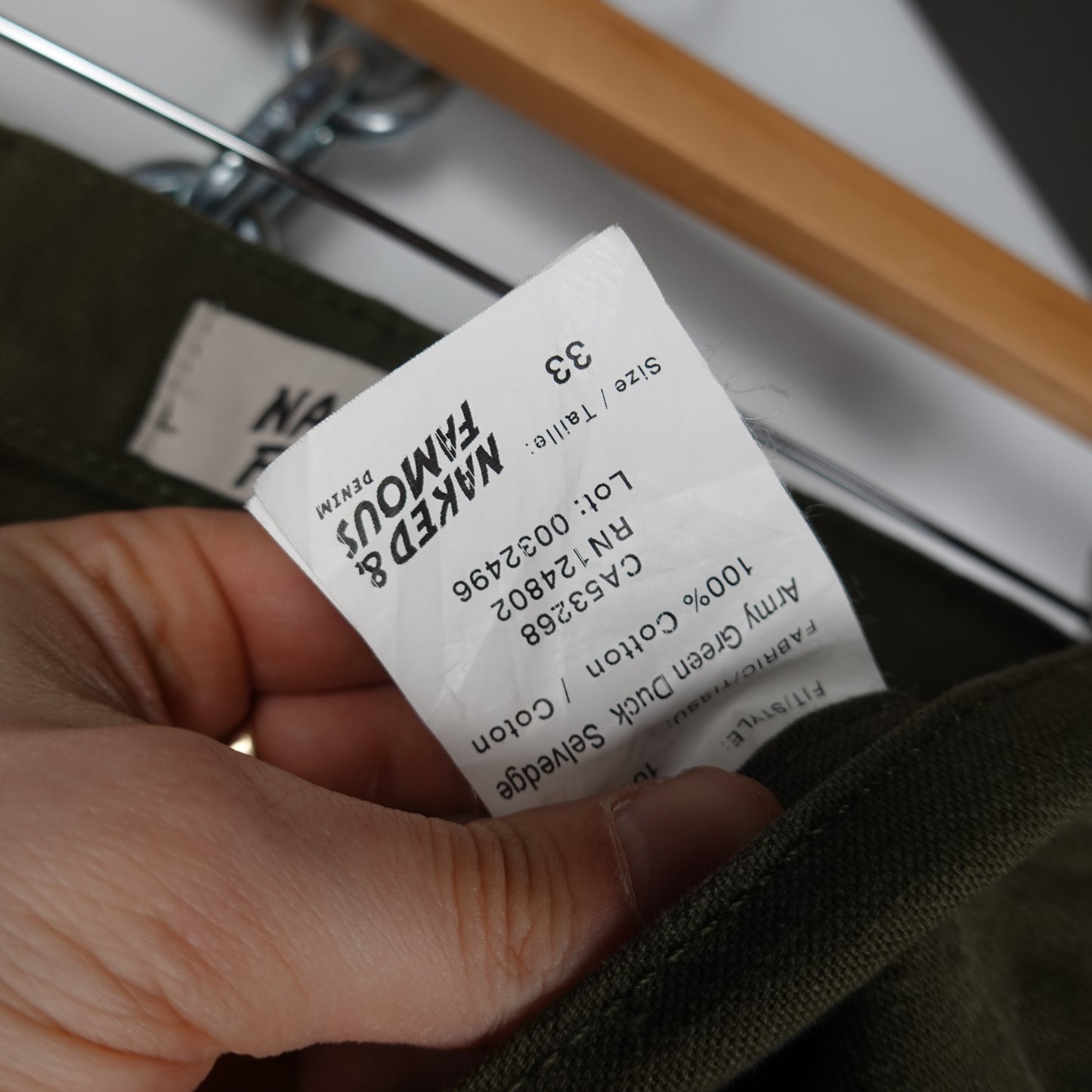Naked & Famous Super Guy Green Selvedge Denim - Size 33