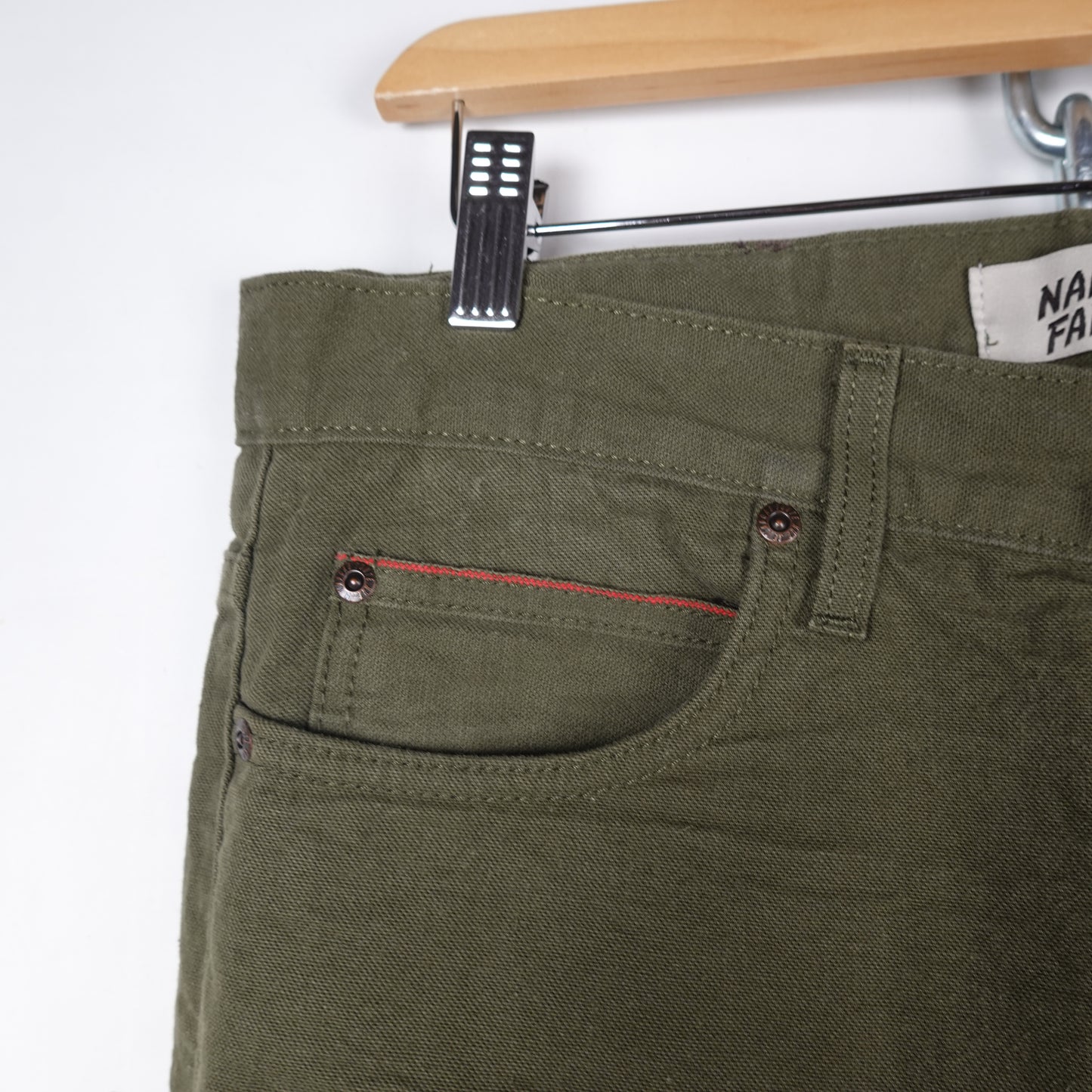 Naked & Famous Super Guy Green Selvedge Denim - Size 33