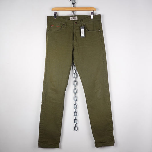 Naked & Famous Super Guy Green Selvedge Denim - Size 33